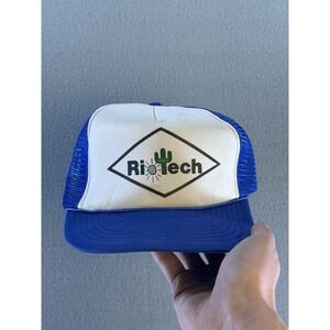 Vintage RioTech Royal Pacific Hat Cap Snap Back Mens One Size Blue‎ Mesh Trucker